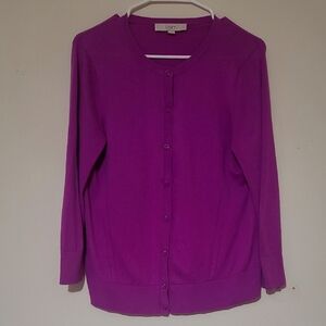 LOFT Women's Vibrant Magenta Cardigan